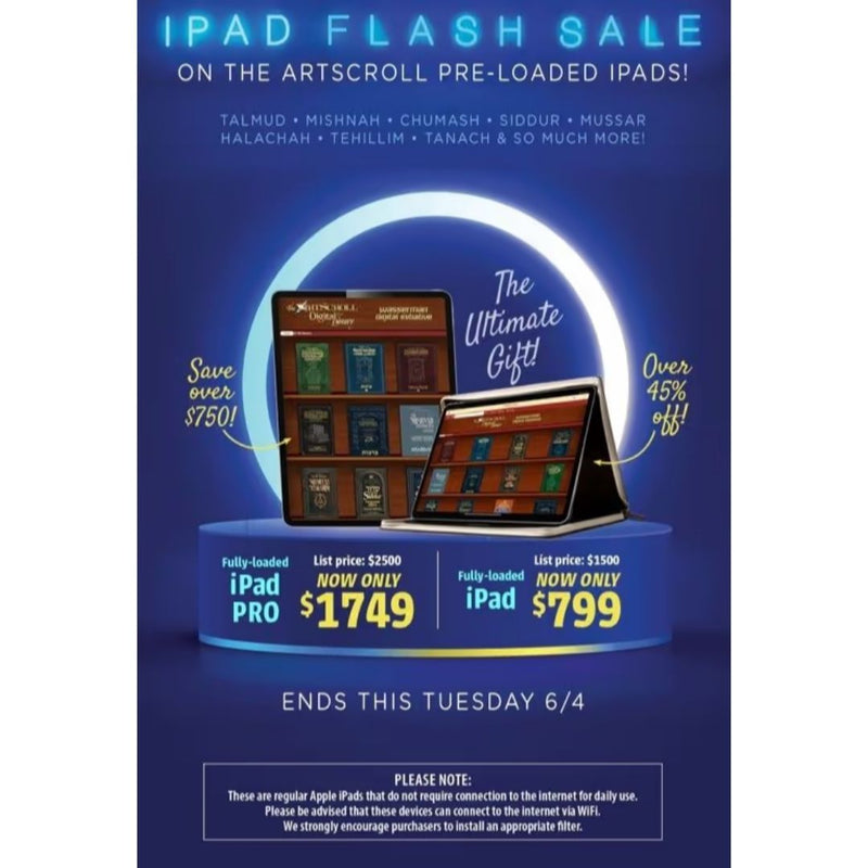 ArtScroll Flash Sale: Over 45% Off Pre-Loaded iPad With Entire ArtScroll Digital Library!