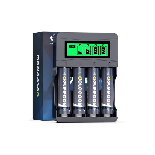 Rechargeable AA Batteries With Charger