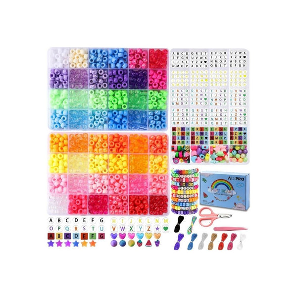 48 Color Pony Beads Bracelet Making Kit