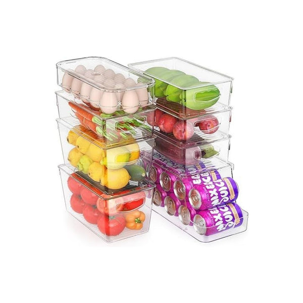 8 Pack Fridge Organizers with Lids