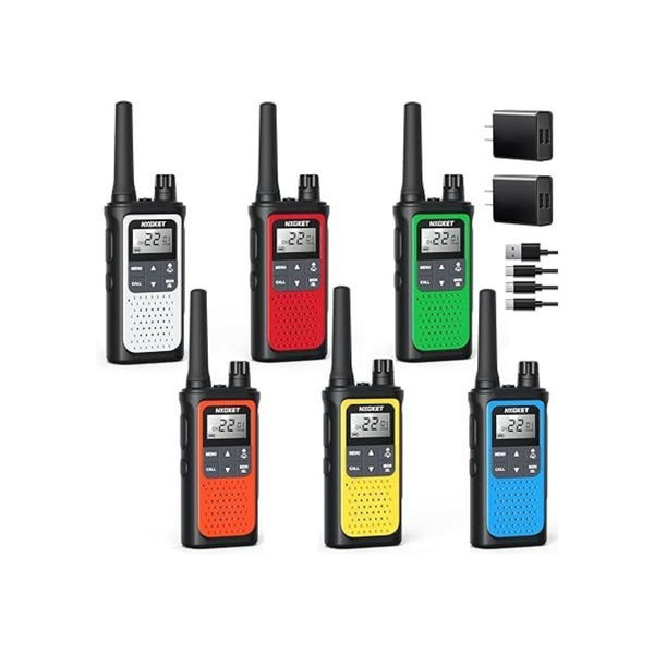 6 Pack 22 Channel Long Range Walkie Talkies