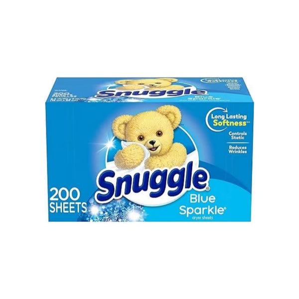 200 Count Snuggle Fabric Softener Dryer Sheets, Blue Sparkle