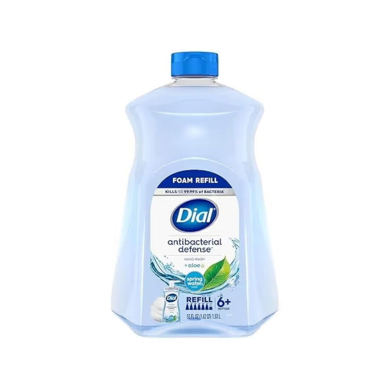 Dial Antibacterial Foaming Hand Soap Spring Water 52oz Refill Bottle