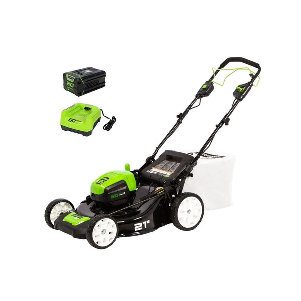 Greenworks 80V 21-Inch Self Propelled Mower 5Ah Battery & Charger