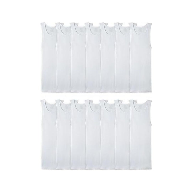 14-Pack Fruit of the Loom Men’s Sleeveless Tank A-Shirts