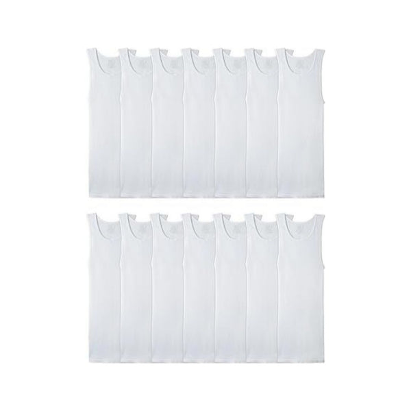 14-Pack Fruit of the Loom Men’s Sleeveless Tank A-Shirts