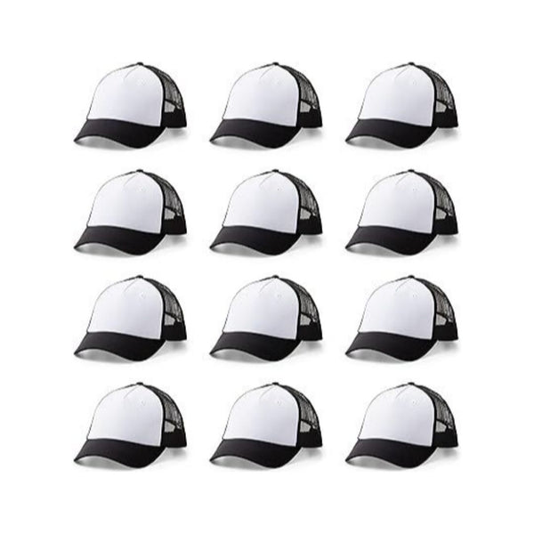12 Pack Of Cricut Black/White Hats