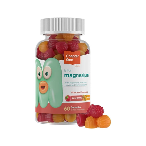 60 Zahler Chapter One Magnesium Gummies, Raspberry and Mango Flavored