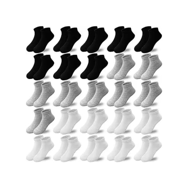 25 Pairs Kids' Sport Ankle Athletic Socks