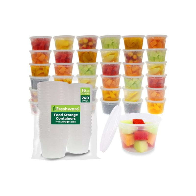 240-Pack 16 oz Food Storage Containers With Lids
