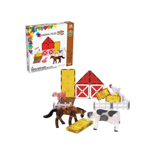 MAGNA-TILES Farm Animals 25-Piece Magnetic Construction Set
