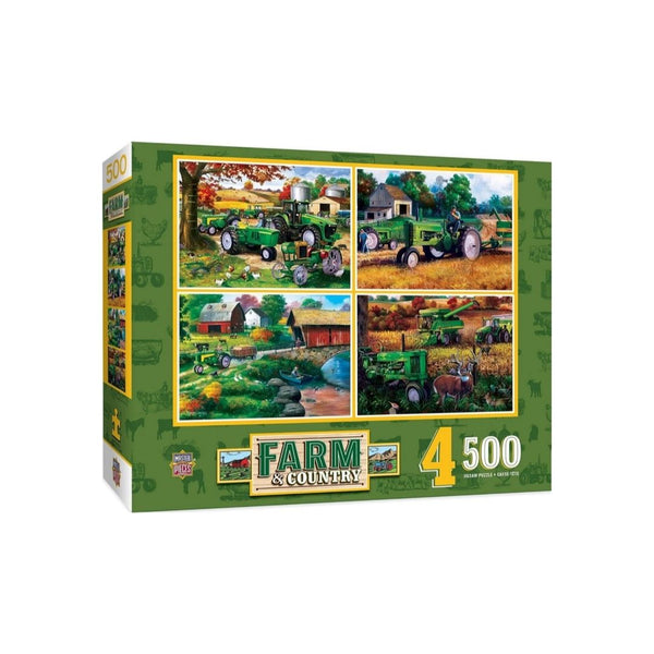 4-Pack 500-Piece Jigsaw Puzzle (2,000 Piece Total) - Farm Country