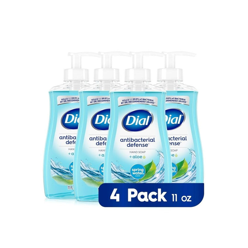 Pack of 4 Dial Antibacterial Liquid Hand Soap, Spring Water