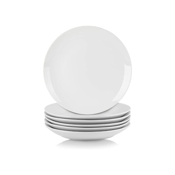 Set Of 6 Strawberry Street Simply White Coupe Salad Plates