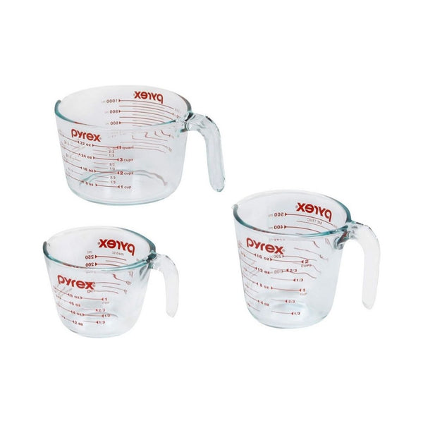 Pyrex 3-Piece Glass Measuring Cup Set