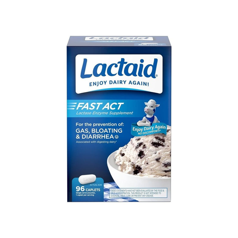 96-Count Lactaid Fast Act Lactose Intolerance Relief Caplets with Lactase Enzyme