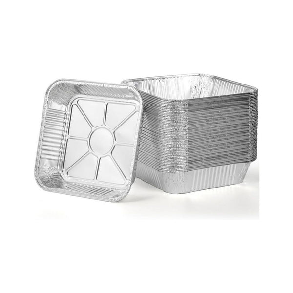 50-Pack 8 x 8 Square Foil Aluminum Pans