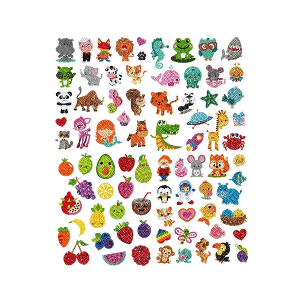 80-Pcs 5D DIY Diamond Art Stickers Kits