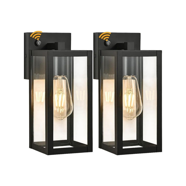 2-Pack Dusk to Dawn Outdoor Wall Lantern