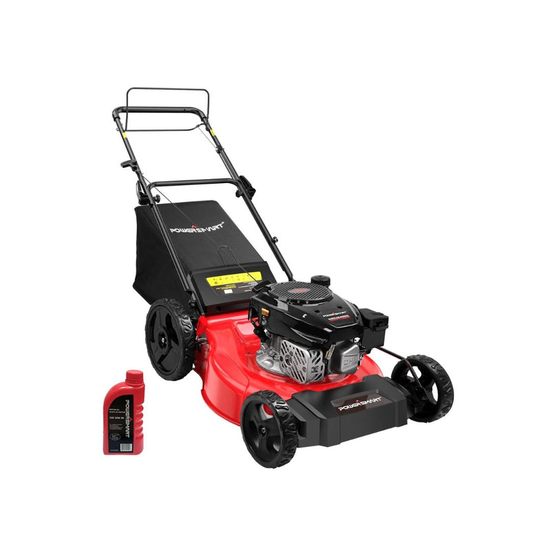 PowerSmart 21-inch 3-in-1 Gas Self-Propelled Powered Lawn Mower with 170CC Engine