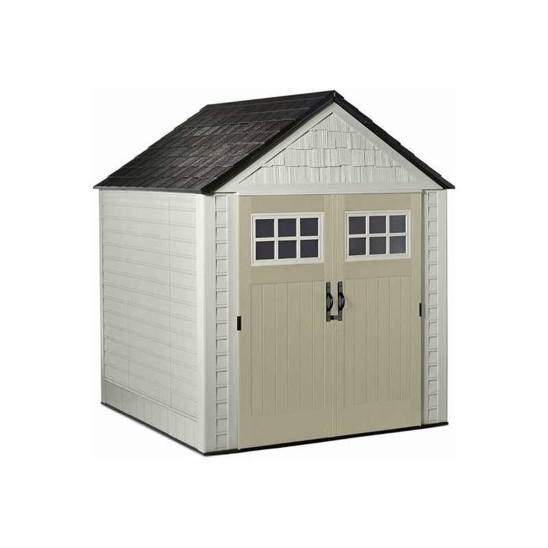 Rubbermaid Resin Outdoor Storage Shed With Floor (7 x 7 Ft)