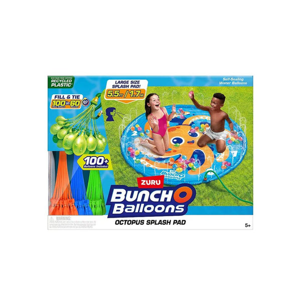 Bunch O Balloons Octopus Splash Pad with 100+ Rapid-Filling Self Sealing Water Balloons