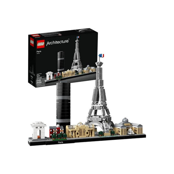 649-Pcs LEGO Architecture Paris Skyline, Collectible Model Building Kit with Eiffel Tower and The Louvre