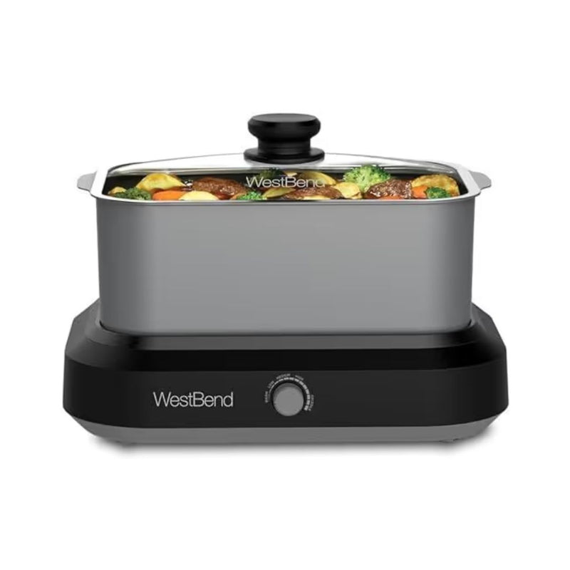 West Bend 5-Quart Slow Cooker with Travel Lid & Carrying Case