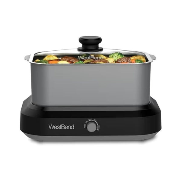 West Bend 5-Quart Slow Cooker with Travel Lid & Carrying Case