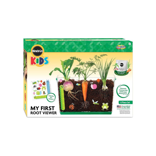 Miracle GRO Kids Root Viewer Gardening Kit with Soil & Seeds