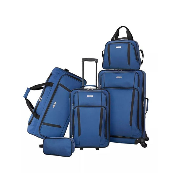 5-Piece Softside Spinner Luggage Set (4 Colors)