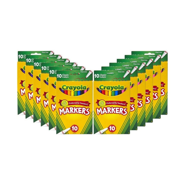 12-Packs of Crayola Fine Line Washable Markers