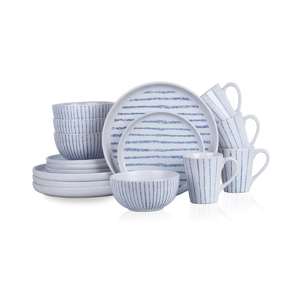 16-Piece Stone Lain Nova Modern Stoneware Dinnerware Set
