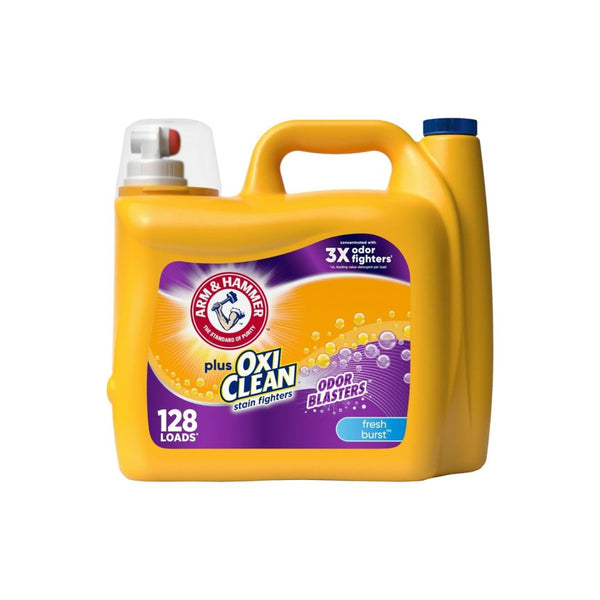 128 Loads Arm & Hammer Plus OxiClean Liquid Laundry Detergent, Fresh Burst, 166.5 fl oz