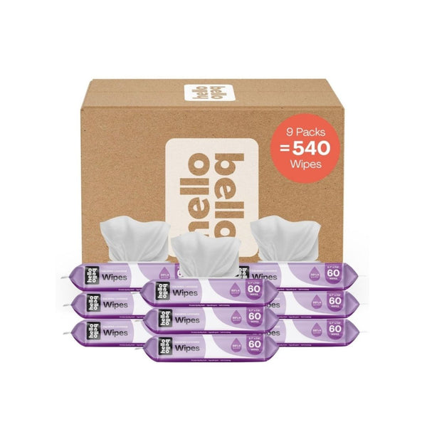 540-Count Hello Bello Lavender Baby Wipes (9 Packs of 60)