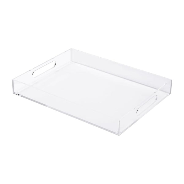 Acrylic Clear Serving Tray, 12 x 16 Inch
