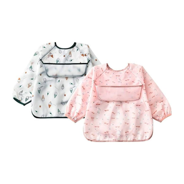 2-Pack Long Sleeve Bibs For Baby