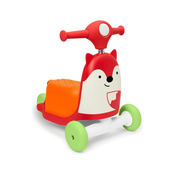 Skip Hop 3-in-1 Baby Activity Push Walker to Toddler Scooter, Zoo Fox