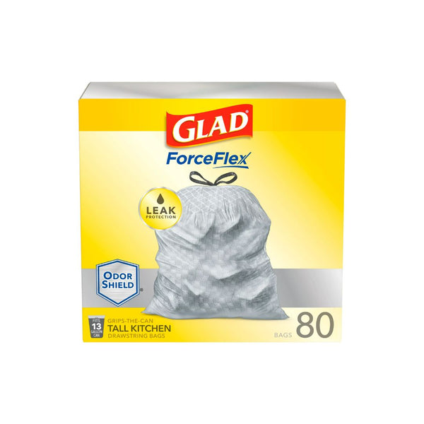 80 Glad Tall Kitchen Trash Bags, 13 Gallon