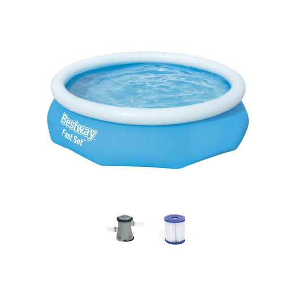 10ft x 30in Inflatable Above Ground Swimming Pool Set with 330 GPH Filter Pump