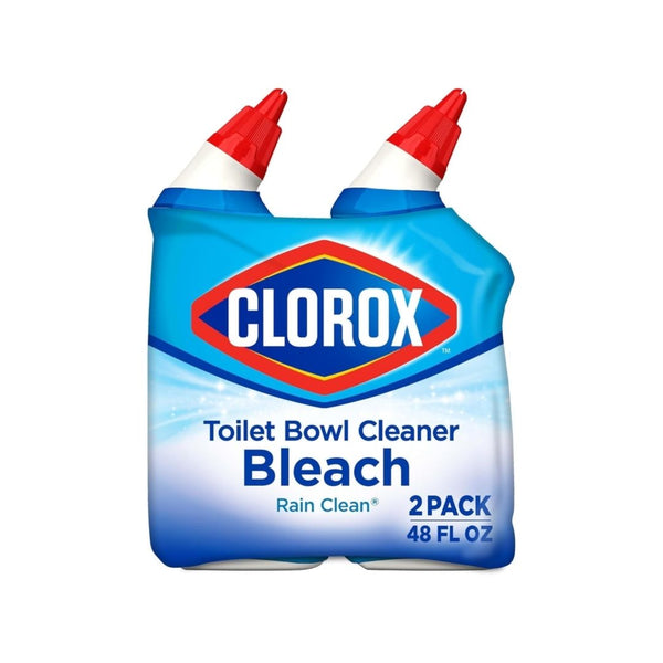 2 Bottles of Clorox Toilet Bowl Cleaner, Rain Clean