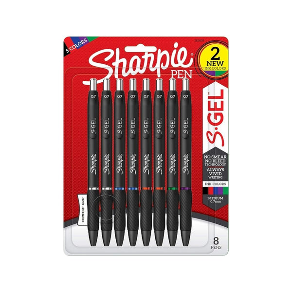 8-Ct Sharpie S-Gel, Gel Pens, Medium Point, Assorted Colors