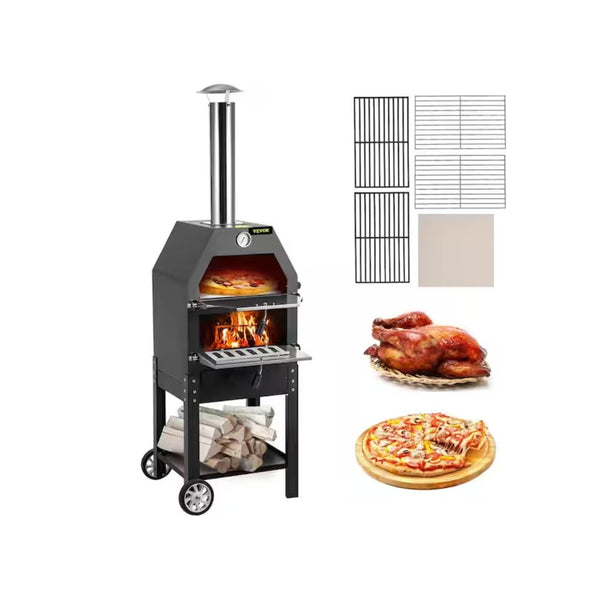 Outdoor Charcoal Pizza Oven with Pizza Stone