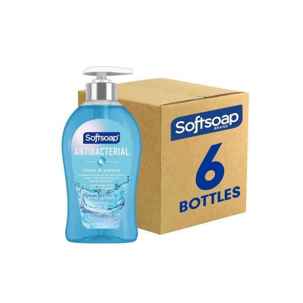6 Bottles of Softsoap Clean & Protect Antibacterial Liquid Hand Soap