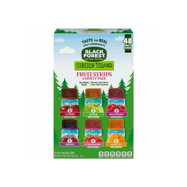 Variety Pack of 48 Black Forest Stretch Island Fruit Strips
