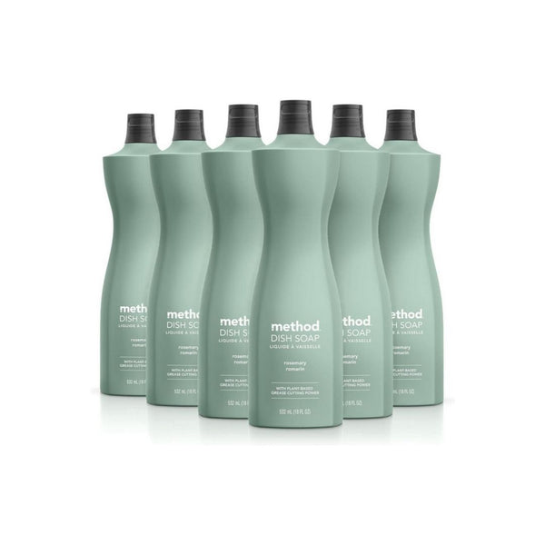 6 Bottles of Method Gel Dish Soap, Rosemary