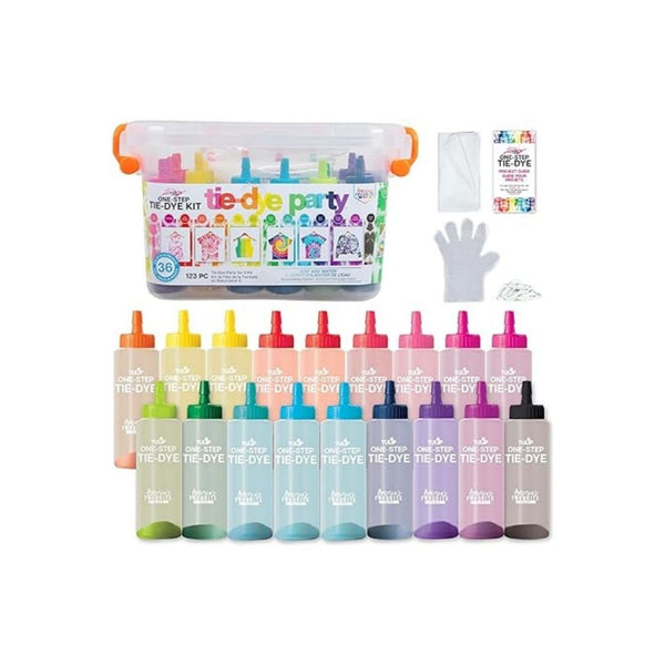 Tulip One-Step Tie-Dye Party, 18 Pre-Filled Bottles, Creative Group Activity