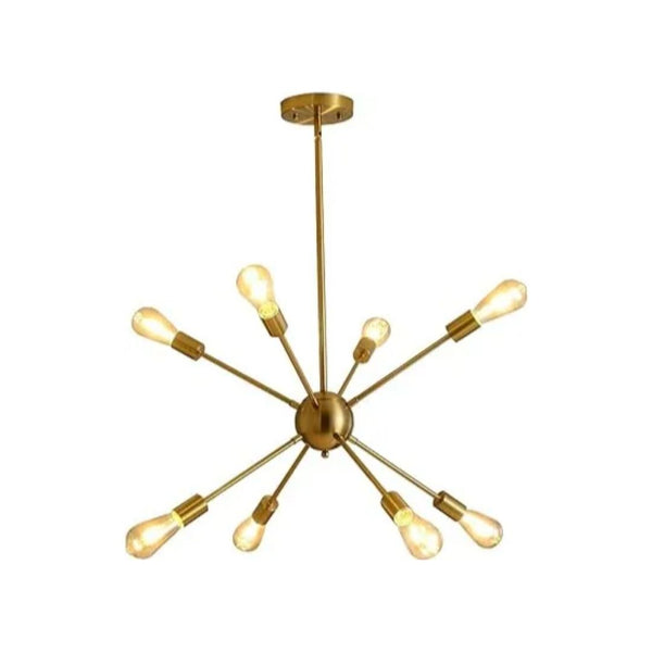 8-Light Modern Gold Sputnik Chandeliers – simplexdeals