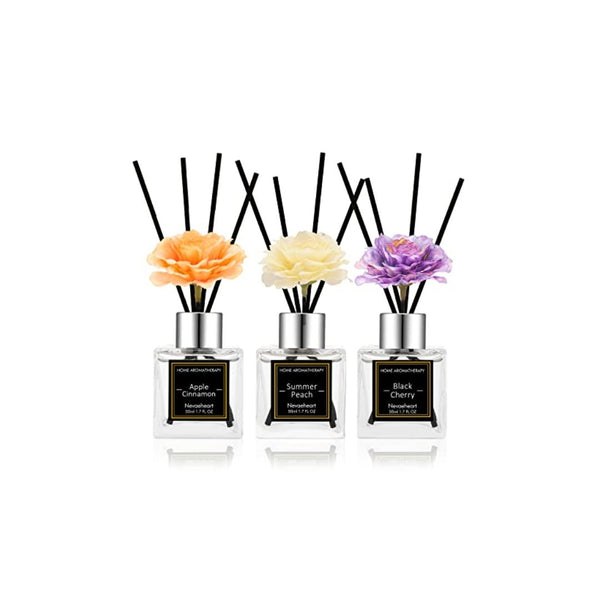 3-Packs Flower Reed Diffuser Set