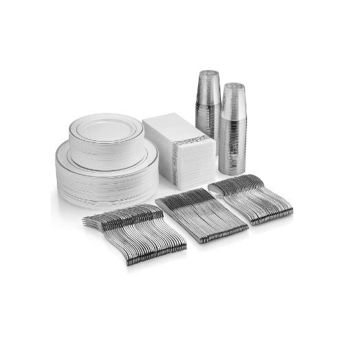 350 Piece Silver Dinnerware Set